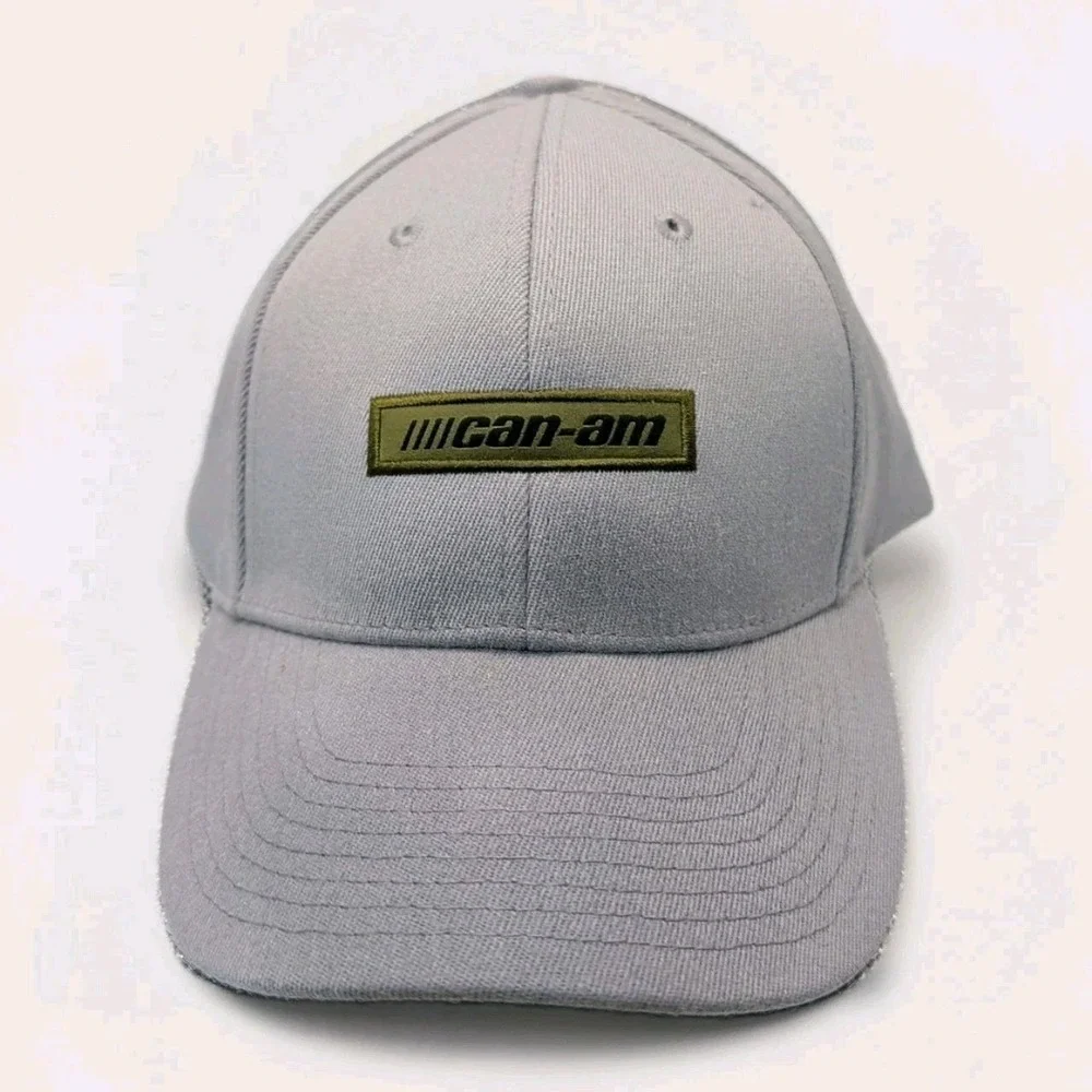 Can Am BRP Logo Khaki Baseball Hat Off Road ATV Motorsports Fitted Size Snapback